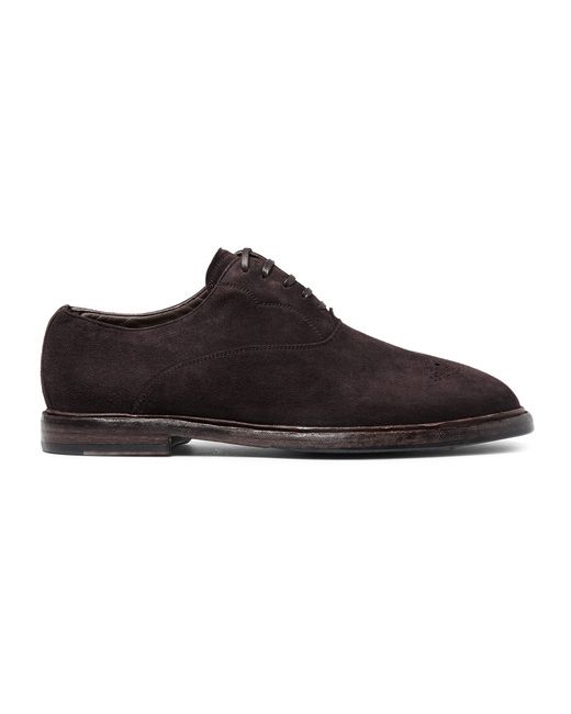 Dolce & Gabbana Washed-suede Oxford Shoes