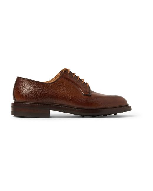 George Cleverley Pebble-grain Leather Derby Shoes