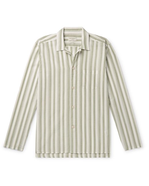 Oliver Spencer Loungewear Striped Organic Cotton Pyjama Shirt