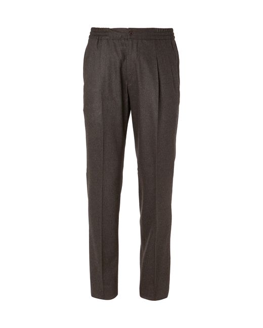 Rubinacci Pleated Wool and Cashmere-Blend Flannel Suit Trousers