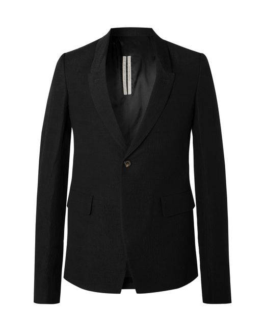 Rick Owens Slim-Fit Wool-Blend Seersucker Suit Jacket