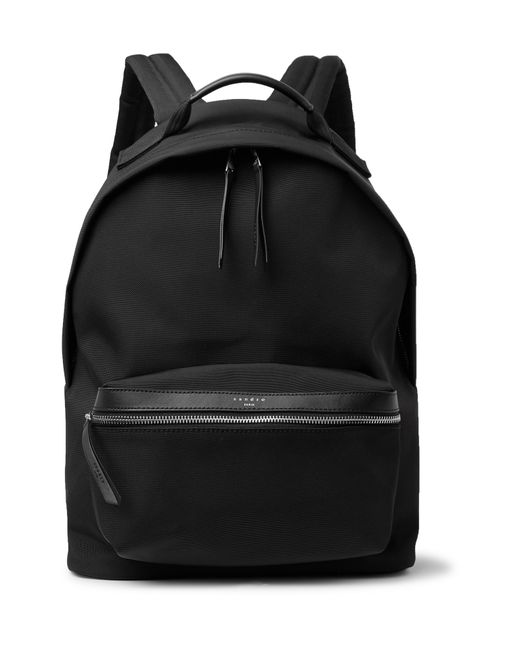 Sandro Leather-Trimmed Ballistic Nylon Backpack