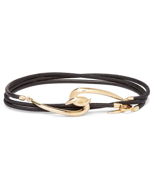 Shaun Leane Leather and Vermeil Wrap Bracelet