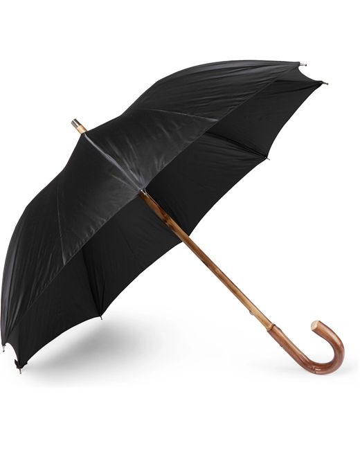 Francesco Maglia Lord Chestnut Wood-Handle Striped Umbrella
