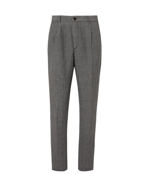 Man 1924 George Prince of Wales Checked Linen Suit Trousers