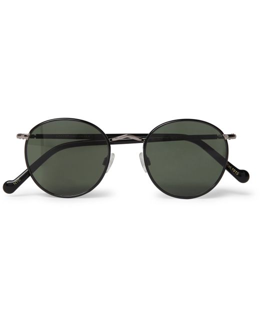 Moscot Zev Round-Frame Silver-Tone and Enamel Sunglasses