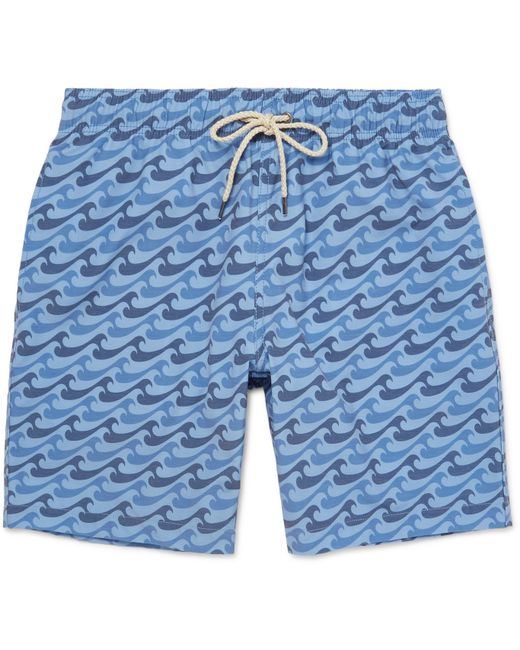Faherty Beacon Long-Length Printed Swim Shorts