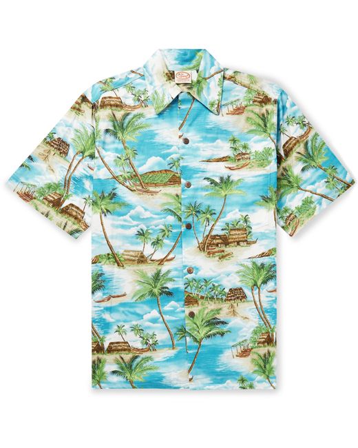Go Barefoot Island Hut Printed Cotton Shirt