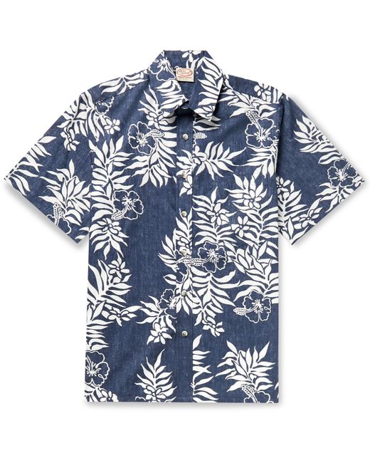 Go Barefoot Tahitian Leaf Printed Cotton Shirt