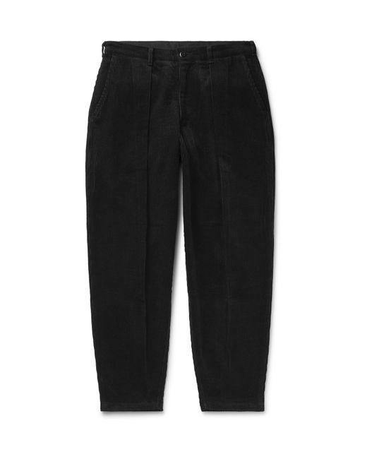 Monitaly Tapered Pleated Cotton-Corduroy Trousers