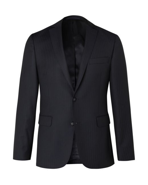 Officine Generale Slim-Fit Herringbone Wool Suit Jacket