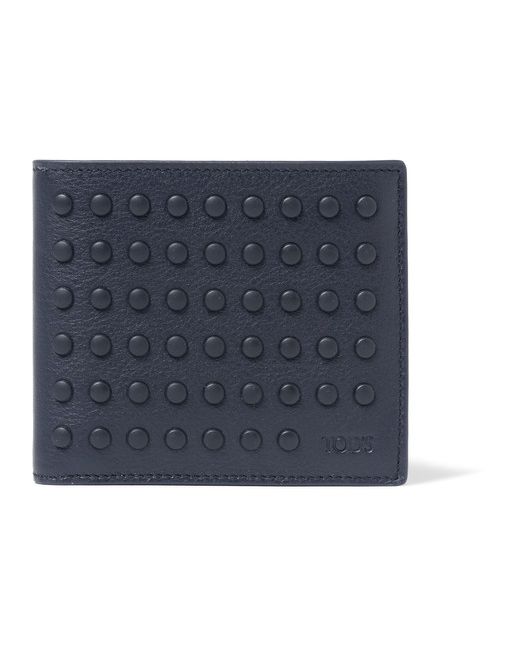 Tod's Gommini Studded Leather Billfold Wallet