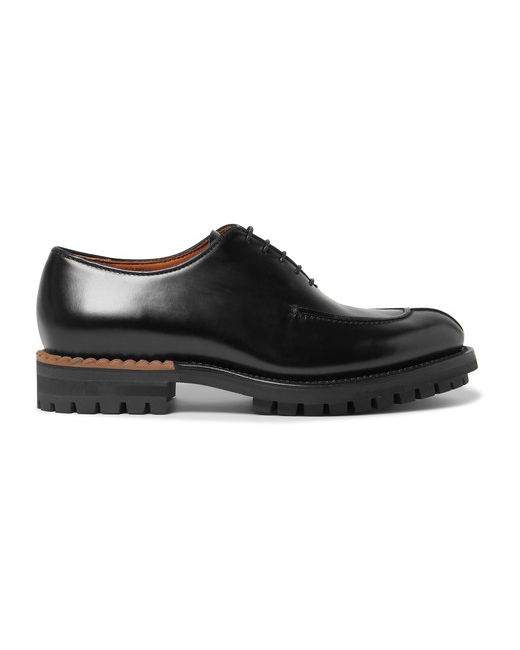 Berluti Glazed Leather Oxford Shoes