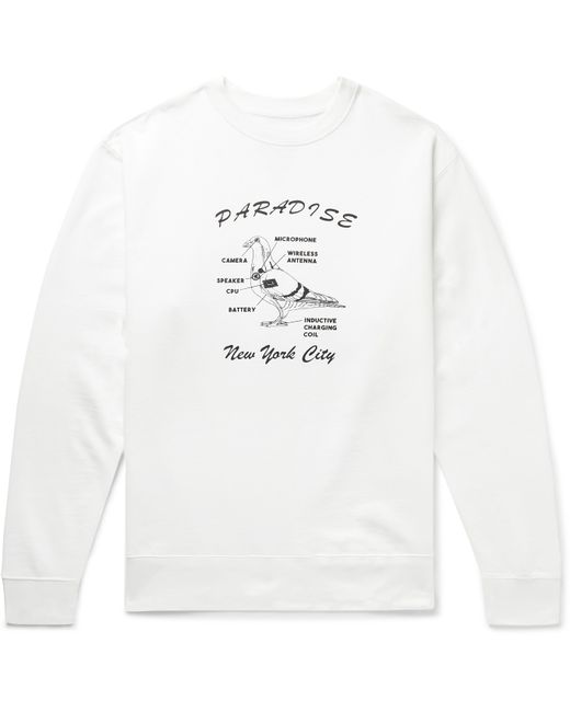 Paradise Spy Pigeon Fleece-Back Blend Jersey Sweatshirt