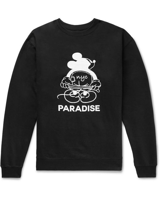 Paradise Mickey Moon Printed Blend Jersey Sweatshirt