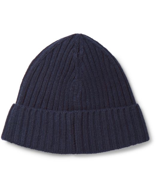 Officine Generale Ribbed Wool and Cashmere-Blend Beanie