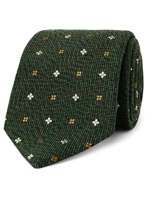 Kingsman Drakes 7.5cm Embroidered Wool and Silk-Blend Tie
