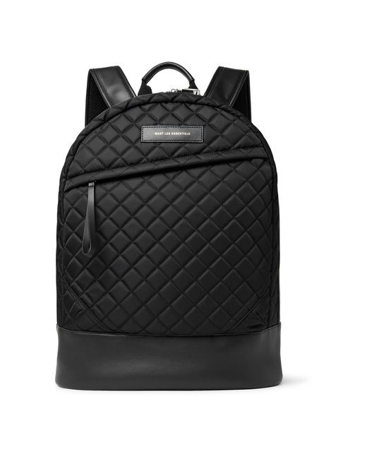Want Les Essentiels Kastrup Leather-trimmed Quilted Shell Backpack
