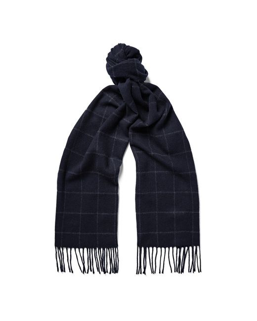 Nn07 Checked Wool And Cashmere-blend Scarf