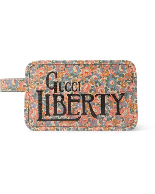 Gucci Liberty Printed Leather Wash Bag