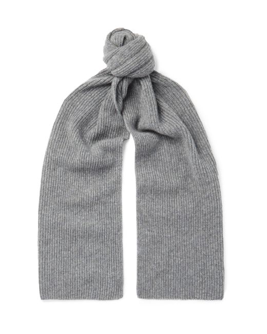 Anderson & Sheppard Ribbed Cashmere Scarf