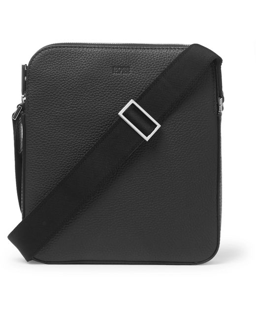 Hugo Boss Crosstown Full-Grain Leather Messenger Bag