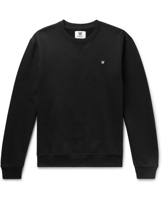 Wood Wood Tye Logo-Appliquéd Fleece-Back Cotton-Jersey Sweatshirt