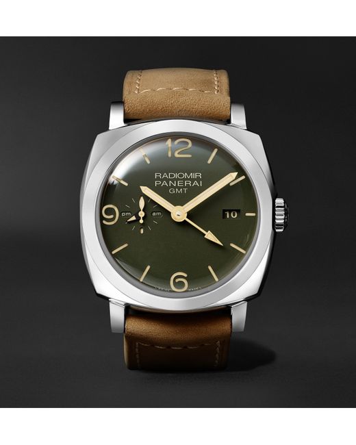 Panerai Radiomir GMT Automatic 45mm Stainless Steel and Leather Watch Ref. No. PAM00998