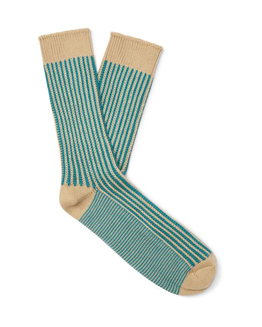 Thunders Love Link Striped Cotton-Blend Socks Men