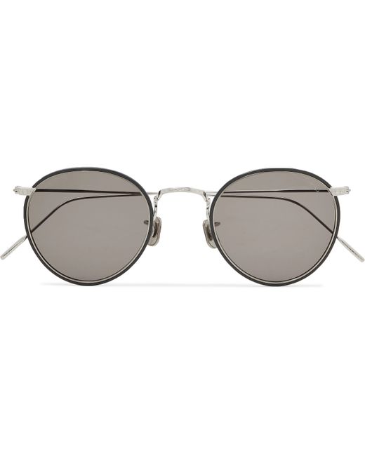 Eyevan 7285 Round-Frame Acetate and Tone Sunglasses