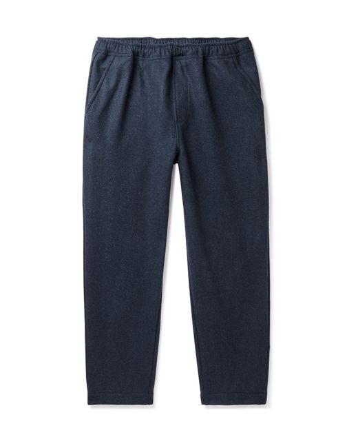 Albam Tapered Brushed Wool-Blend Drawstring Trousers
