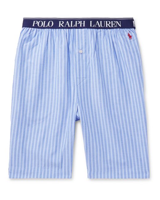 Polo Ralph Lauren Logo-Embroidered Striped Cotton Pyjama Shorts