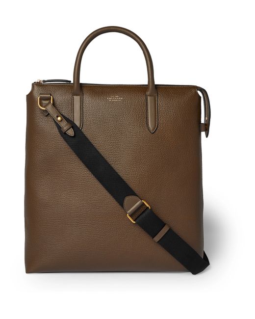 Smythson Ludlow North South Full-Grain Leather Tote Bag