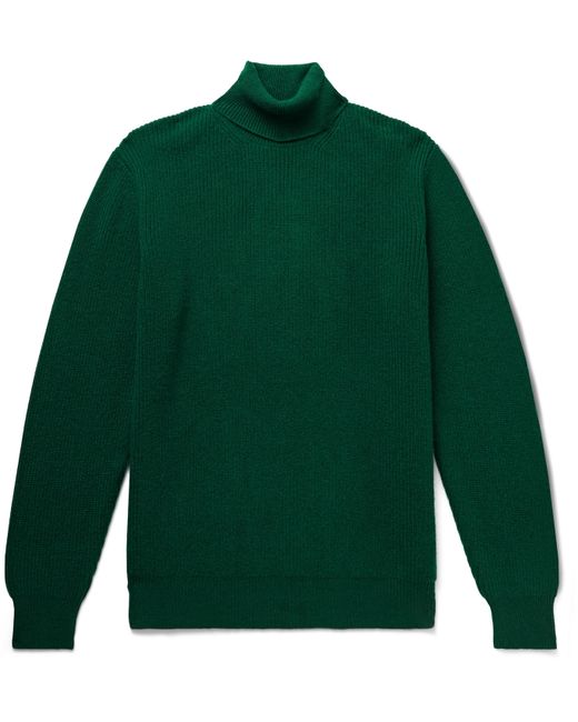 Thom Sweeney Ribbed Merino Wool and Cashmere-Blend Rollneck Sweater