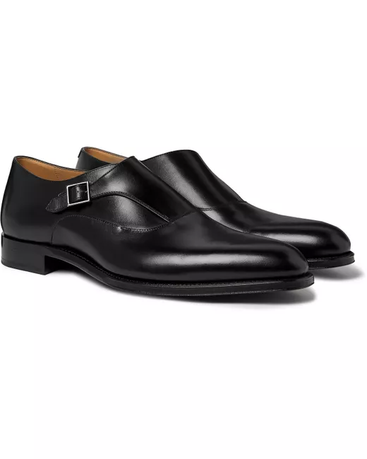 Dunhill Kensington Leather Monk-Strap Shoes