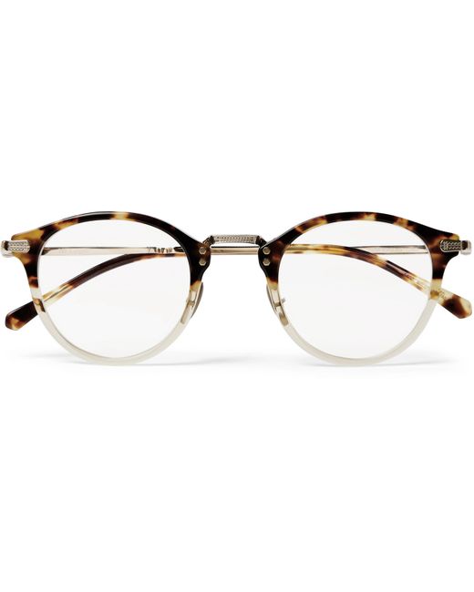 Mr Leight Stanley C Round-Frame Acetate and Gold-Tone Optical Glasses