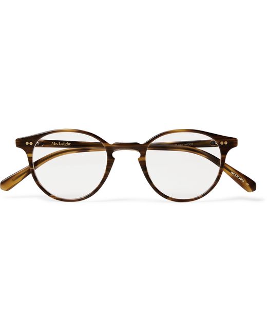 Mr Leight Marmont Round-Frame Acetate and Gold-Tone Optical Glasses
