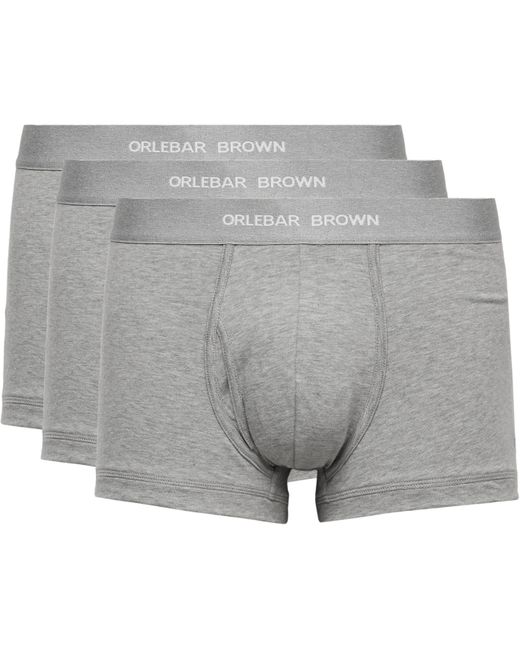 Orlebar Brown Three-Pack Mélange Stretch-Cotton Boxer Briefs