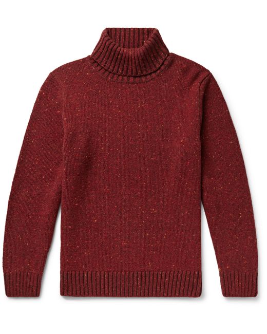 Inis Meáin Donegal Merino Wool and Cashmere-Blend Rollneck Sweater