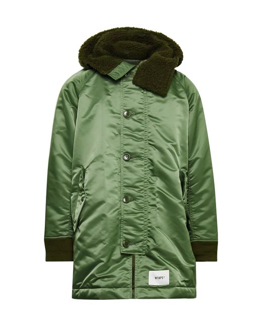 Wtaps Blitzz Faux Shearling-Trimmed Hooded Padded Nylon Coat