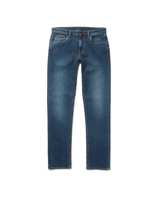 Ermenegildo Zegna Slim-fit Garment-washed Stretch-denim Jeans