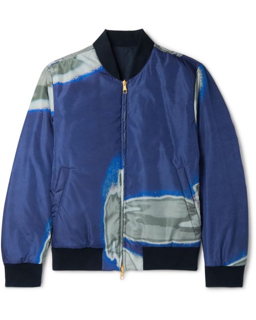 Dunhill Slim-Fit Reversible Printed Shell and Cotton Bomber Jacket