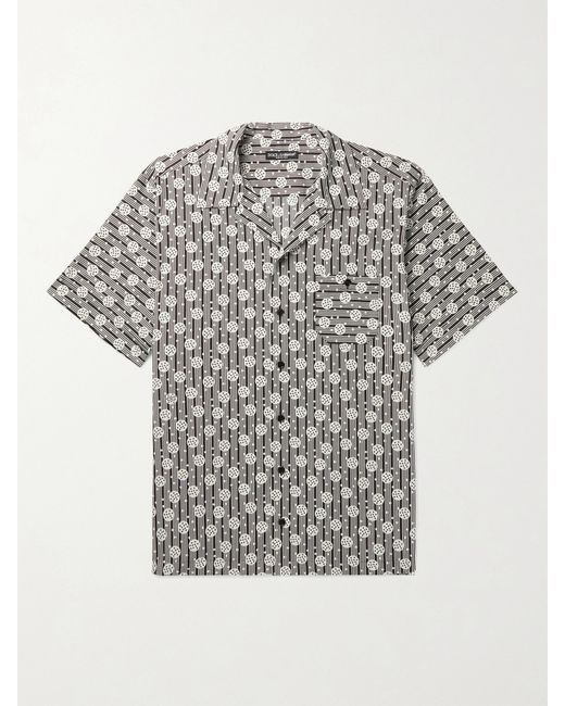 Dolce & Gabbana Camp-Collar Printed Cotton-Poplin Shirt