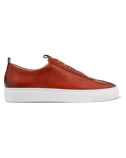 Grenson Hand-Painted Leather Sneakers