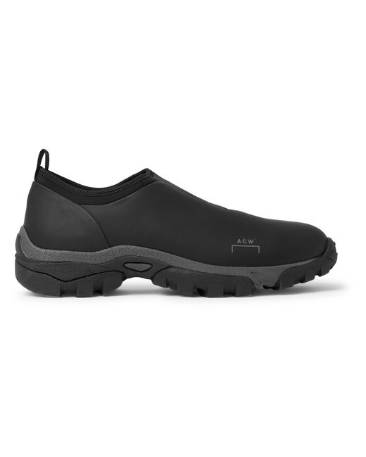 A-Cold-Wall Dirt Mock Leather and Neoprene Slip-On Sneakers