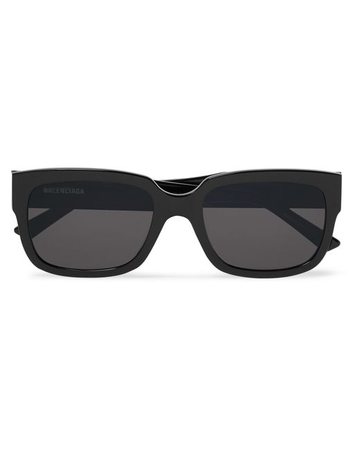 Balenciaga Square-Frame Logo-Print Acetate Sunglasses