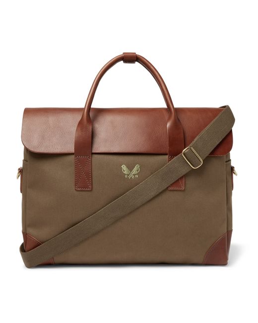 Bennett Winch Cotton-Canvas and Full-Grain Leather Briefcase