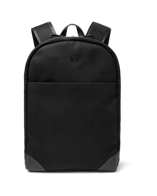 Bennett Winch Leather-Trimmed Cotton-Canvas Backpack
