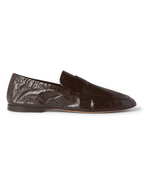 Bottega Veneta Crinkled-Leather Loafers