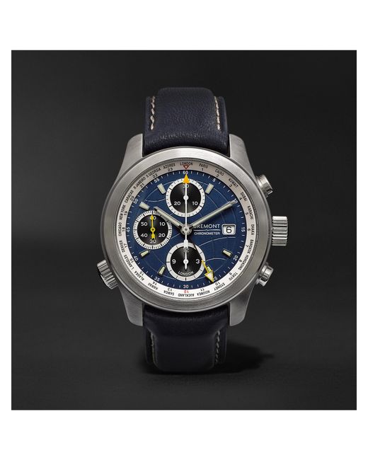 Bremont ALT1-B Automatic GMT Chronograph 43mm Stainless Steel and Leather Watch Ref. ALT1-B-R-S